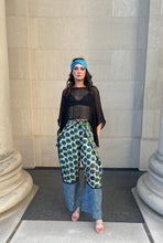 Load image into Gallery viewer, Boho Wrap Pants in Peacock Batik Wax Resist
